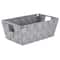 Simplify Small Grey Woven Storage Shelf Baskets, 2ct.